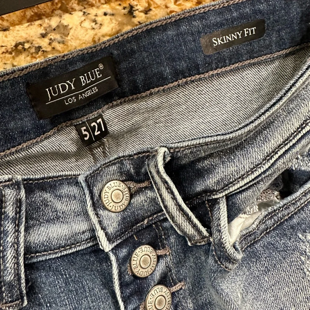 Judy Blue Skinny Fit Distressed Jeans - Picture 5 of 6